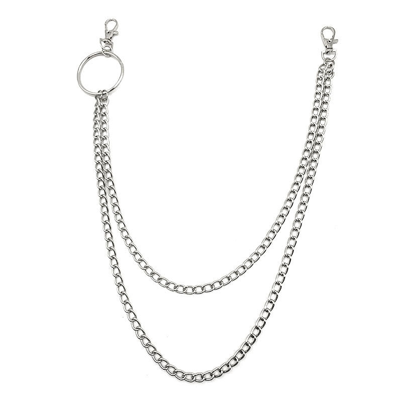 Pants Chain Accessories Double-layer Metal Hip-hop Retro Jeans Hanging Chain