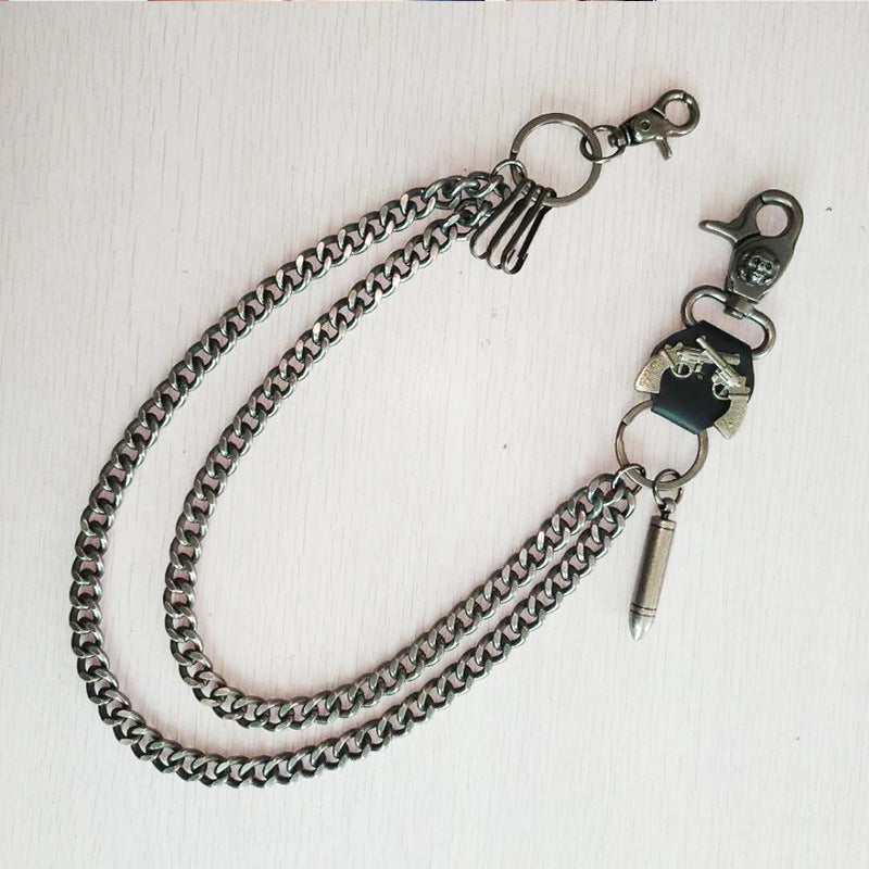 Ins Punk Trendy Fashion Metal Waist Chain Jeans Accessory Chain