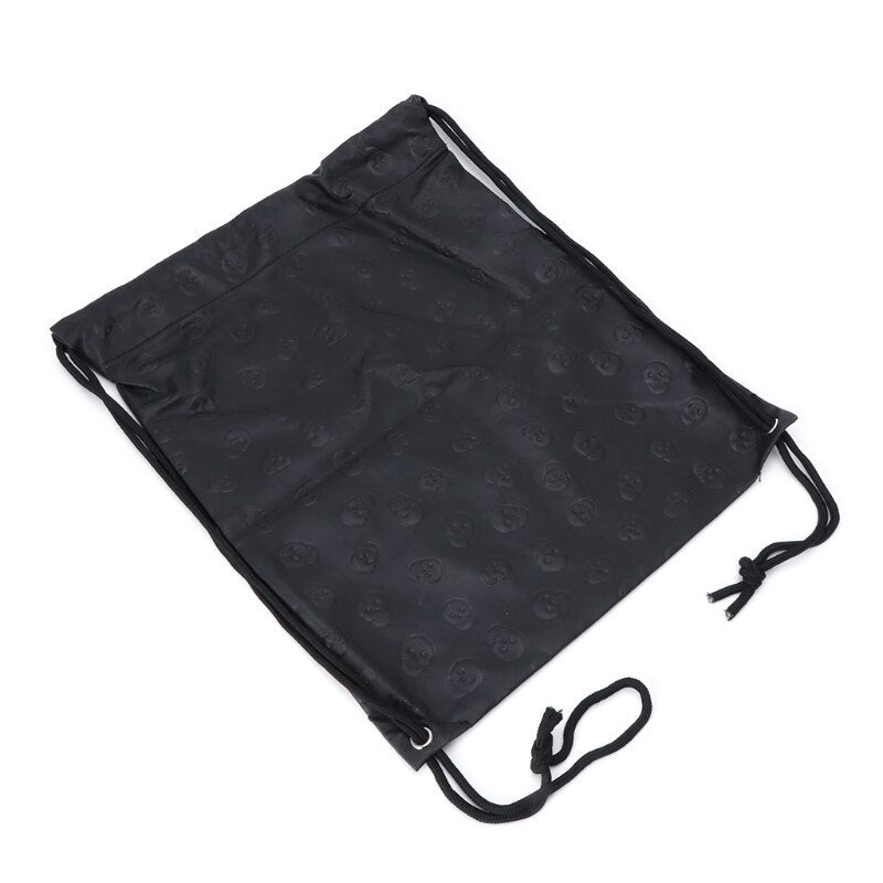 Leather drawstring pocket