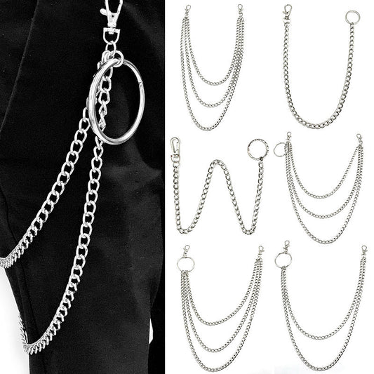 Pants Chain Accessories Double-layer Metal Hip-hop Retro Jeans Hanging Chain