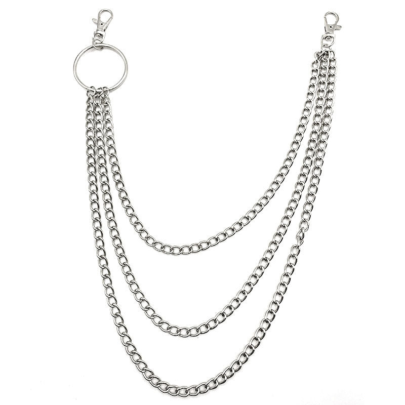 Pants Chain Accessories Double-layer Metal Hip-hop Retro Jeans Hanging Chain