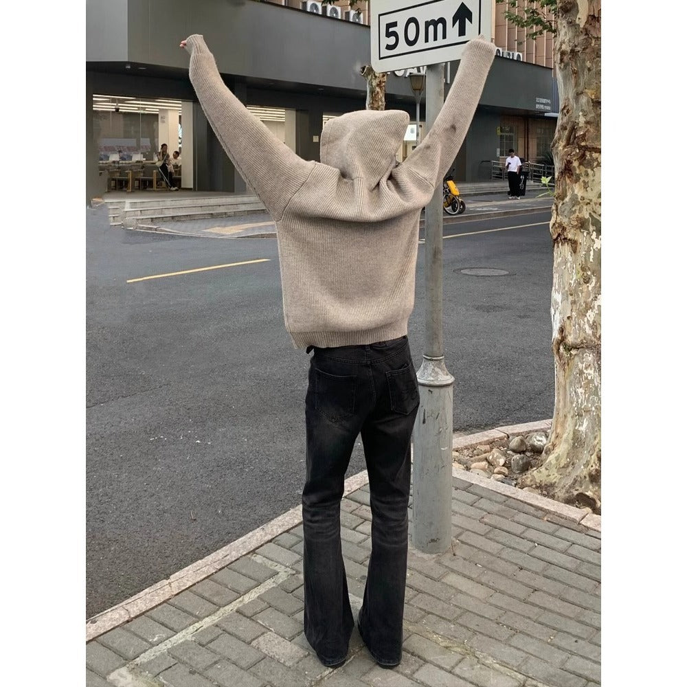 American High Street Retro Black Straight Skinny Jeans For Men