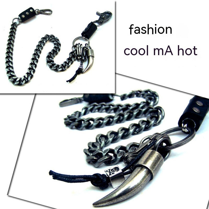 Ins Punk Trendy Fashion Metal Waist Chain Jeans Accessory Chain