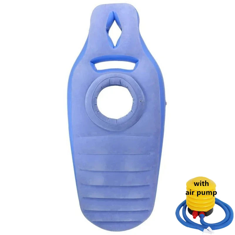 Flocked PVC O-type Inflatable Pregnancy Pillow Yoga Mat Mattress Pregnancy Maternity Bed Pillow Sleeping Mat with air pump