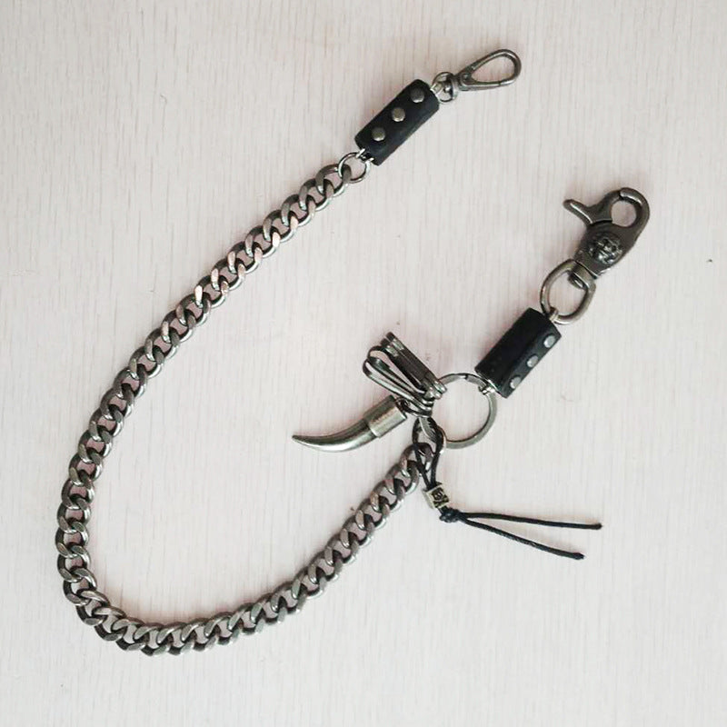 Ins Punk Trendy Fashion Metal Waist Chain Jeans Accessory Chain
