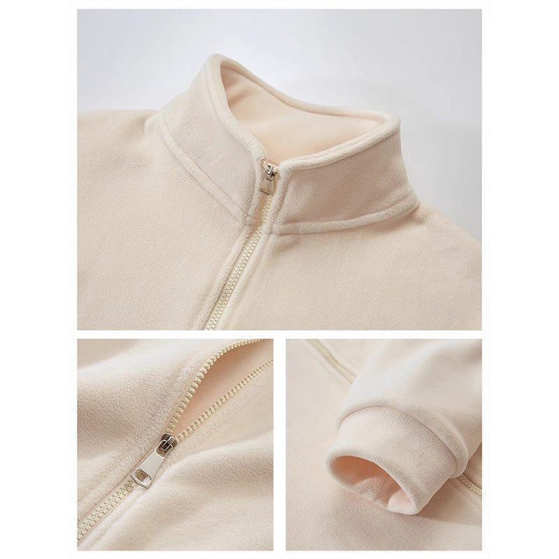 Lamb Wool Sweatshirt Autumn And Winter Fleece-lined
