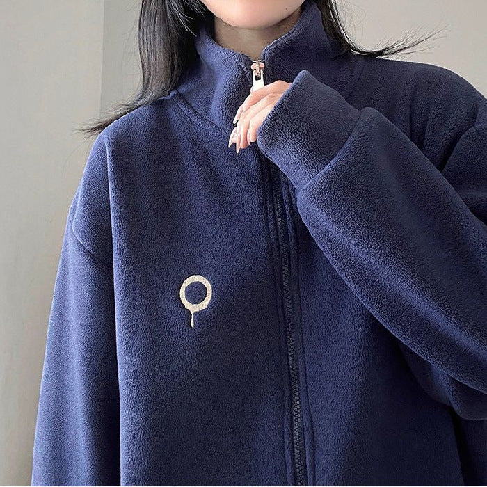 Lamb Wool Sweatshirt Autumn And Winter Fleece-lined