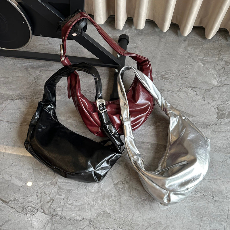 Soft Leather Pu Large Capacity Commuter Shoulder Bag