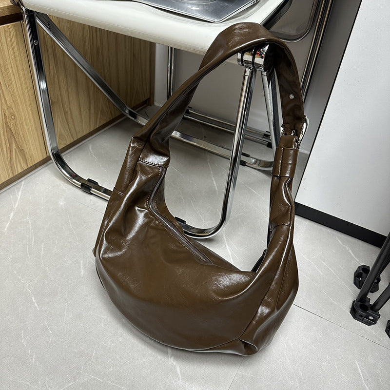 Soft Leather Pu Large Capacity Commuter Shoulder Bag