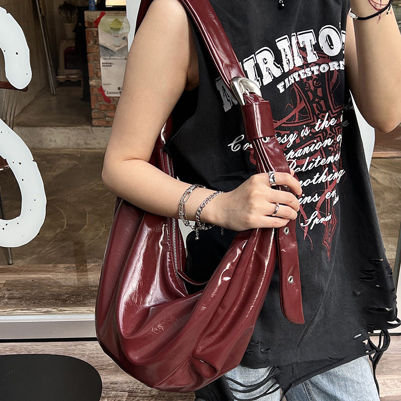 Soft Leather Pu Large Capacity Commuter Shoulder Bag