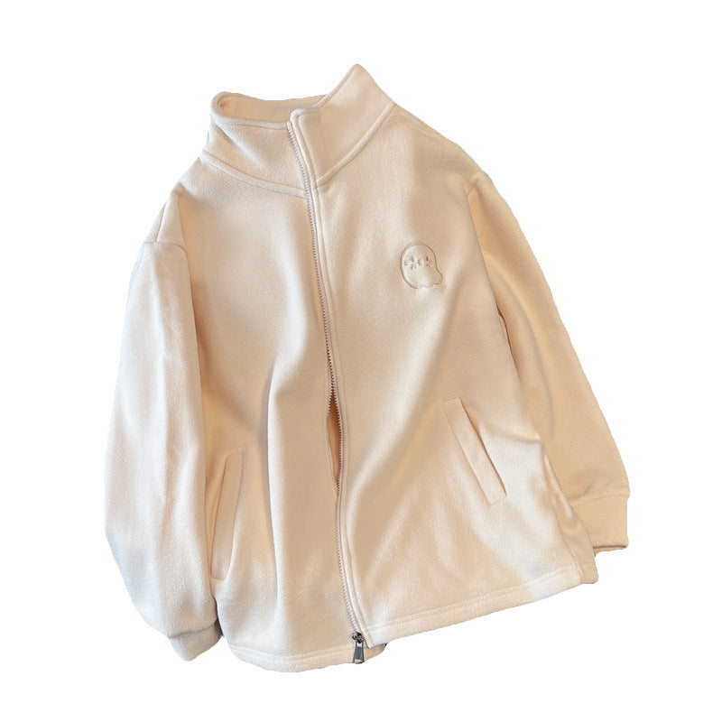 Lamb Wool Sweatshirt Autumn And Winter Fleece-lined